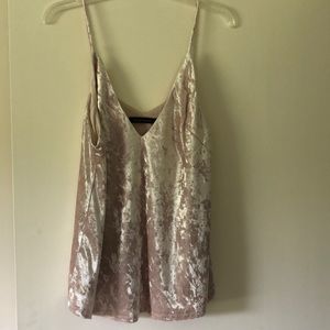 Champagne colored Velvet Cami medium